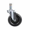 Picture of Medium Duty .846" OD x 2-3/4" L Spring Ring Stem Caster With 5" Black Polyolefin Wheel
