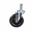 Picture of Medium Duty .846" OD x 2-3/4" L Spring Ring Stem Caster With 5" Black Polyolefin Wheel