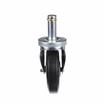 Picture of Medium Duty .846" OD x 2-3/4" L Spring Ring Stem Caster With 5" Black Polyolefin Wheel