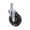 Picture of Medium Duty .846" OD x 2-3/4" L Spring Ring Stem Caster With 5" Black Polyolefin Wheel