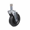 Picture of Medium Duty .846" OD x 2-3/4" L Spring Ring Stem Caster With 5" Black Polyolefin Wheel