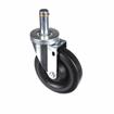 Picture of Medium Duty .846" OD x 2-3/4" L Spring Ring Stem Caster With 5" Black Polyolefin Wheel