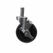 Picture of Medium Duty .846" OD x 2-3/4" L Spring Ring Stem Caster With 5" Black Polyolefin Wheel With Brake