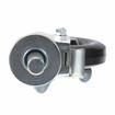 Picture of Medium Duty .846" OD x 2-3/4" L Spring Ring Stem Caster With 5" Black Polyolefin Wheel With Brake
