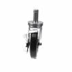 Picture of Medium Duty .846" OD x 2-3/4" L Spring Ring Stem Caster With 5" Black Polyolefin Wheel With Brake