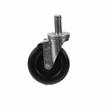 Picture of Medium Duty .846" OD x 2-3/4" L Spring Ring Stem Caster With 5" Black Polyolefin Wheel With Brake
