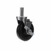 Picture of Medium Duty .846" OD x 2-3/4" L Spring Ring Stem Caster With 5" Black Polyolefin Wheel With Brake