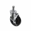 Picture of Medium Duty .846" OD x 2-3/4" L Spring Ring Stem Caster With 5" Black Polyolefin Wheel With Brake