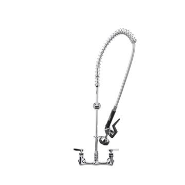 Picture of Encore® 8" OC. Brass Chrome Plated Wall Mount Pre Rinse Assembly with Wall Bracket and In-Line Vacuum Breaker
