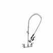 Picture of Encore® 8" OC. Brass Chrome Plated Wall Mount Pre Rinse Assembly with Wall Bracket and In-Line Vacuum Breaker