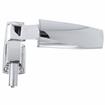 Picture of 1-7/8" Offset Polished Chrome Adjustable Cam-Rise Lift-Off Walk-In Door Hinge With Spring Assist