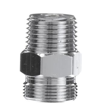 Picture of Chrome Plated Brass Pre-Rinse Hose Adapter Converts Encore Hose to Male 1/2" NPT (Retail Packaging)