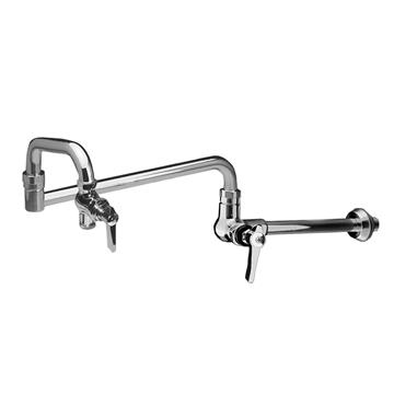 Picture of Encore® Brass Chrome Plated Single Wall Mount Faucet with 24" Swivel Spout with Pot Filler End