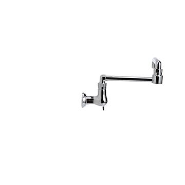 Picture of Encore® Brass Chrome Plated Single Wall Mount Faucet Ceramic Valves with 13" Swivel Spout with Pot Filler End