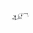 Picture of Encore® 8" OC. Brass Chrome Plated Wall Mount Faucet with 10" Swivel Spout, Lever Handles and Retail Packaging