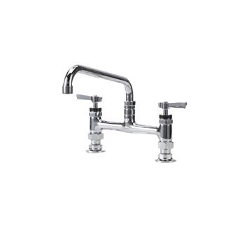 Picture of Encore® 8" OC Brass Chrome Plated Deck Mount Faucet with 12" Swivel  Spout, Retail Packaging