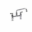 Picture of Encore® 8" OC Brass Chrome Plated Deck Mount Faucet with 12" Swivel  Spout, Retail Packaging
