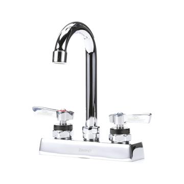 Picture of Encore 4" OC Deck Mount Faucet with 3-1/2" Swivel Gooseneck Spout and Lever Handles, Retail Packaging