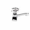 Picture of Encore® Brass Chrome Plated 4" OC Centerset Deck Mount Faucet Ceramic Valves with 4" Cast Spout Spout Cross Handles