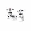 Picture of Encore® Brass Chrome Plated 4" OC Centerset Deck Mount Faucet Ceramic Valves with 4" Cast Spout Spout Cross Handles