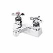 Picture of Encore® Brass Chrome Plated 4" OC Centerset Deck Mount Faucet Ceramic Valves with 4" Cast Spout Spout Cross Handles