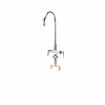 Picture of Encore® Brass Chrome Plated Double Pantry Faucet with 8" Swivel Gooseneck Spout and Lever Handles, Retail Packaging