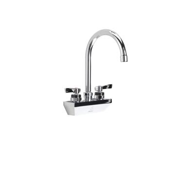 Picture of Encore® 4" OC Wall Mount Faucet with 6" Swivel Gooseneck Spout and Lever Handles, Retail Packaging
