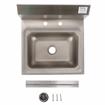 Picture of Encore® Wall Mount Type 304 Series Stainless Steel Hand Sink 4" OC Deck Mount Holes 14" x 10" x 5" Deep Less Side Splash