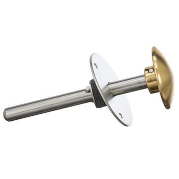 Picture of Stainless Steel Surface Mount Inside Safety Release With Brass Knob For 3" Door Thickness