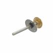 Picture of Stainless Steel Surface Mount Inside Safety Release With Brass Knob For 4" Door Thickness