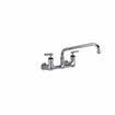 Picture of Encore® 8" OC. Brass Chrome Plated Wall Mount Faucet Ceramic Valves with 12" Swivel Spout, Retail Packaging