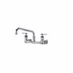 Picture of Encore® 8" OC. Brass Chrome Plated Wall Mount Faucet Ceramic Valves with 12" Swivel Spout, Retail Packaging