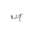 Picture of Encore® 8" OC. Brass Chrome Plated Wall Mount Faucet with 16" Swivel Spout, Lever handles and Retail Packaging