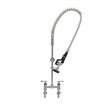 Picture of Encore®  4" OC Brass Chrome Plated Elevated Deck Mount Pre-Rinse with Wall Bracket, Retail Packaging