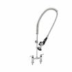 Picture of Encore®  4" OC Brass Chrome Plated Elevated Deck Mount Pre-Rinse with Wall Bracket, Retail Packaging