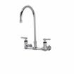 Picture of Encore® 8" OC. Brass Chrome Plated Wall Mount Faucet with 8" Swivel Gooseneck Spout Lever Handles (Retail Packaging)
