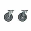 Picture of Caster Kit, Medium Duty 2-3/8" x 3-5/8" Plate Caster With 5" Gray Polyurethane Wheel, 2 Brake And 2 Non-Brake In Retail Box