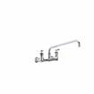 Picture of Encore® 8" OC. Brass Chrome Plated Wall Mount Faucet with 14" Swivel Spout with Faucet Mounting Kit