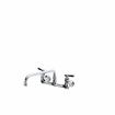 Picture of Encore® 8" OC. Brass Chrome Plated Wall Mount Faucet with 14" Swivel Spout with Faucet Mounting Kit