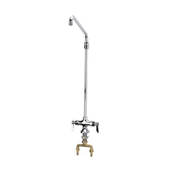 Picture of Encore® Brass Chrome Plated Double Pantry Faucet with Elevated 12" Swivel  Spout and Ceramic Valves
