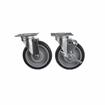 Picture of Caster Kit, Medium Duty 4" x 4" Universal Plate Caster With 5" Blue Polyurethane Wheel, 2 Brake And 2 Non-Brake In Retail Box