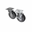 Picture of Caster Kit, Medium Duty 4" x 4" Universal Plate Caster With 5" Blue Polyurethane Wheel, 2 Brake And 2 Non-Brake In Retail Box
