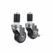 Picture of Caster Kit, Medium Duty 1-1/2" Expanding Stem Caster With 3" Blue Polyurethane Wheel, 2 Brake And 2 Non-Brake In Retail Box