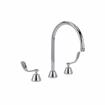 Picture of Encore® Adjustable Widespread Deck Mount Faucet Ceramic Valves with Rigid 8-1/2" Gooseneck Spout and 4" Wrist Blade Handles