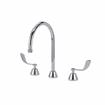 Picture of Encore® Adjustable Widespread Deck Mount Faucet Ceramic Valves with Rigid 8-1/2" Gooseneck Spout and 4" Wrist Blade Handles
