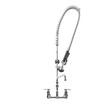 Picture of Encore® 8" OC Wall Mount Pre-Rinse Assembly Ceramic Valves with 0.74 gpm PowerPulse™ Utility Spray and 12" Add-On Faucet
