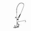 Picture of Encore® 8" OC Wall Mount Pre-Rinse Assembly Ceramic Valves with 0.74 gpm PowerPulse™ Utility Spray and 12" Add-On Faucet