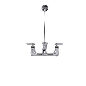 Picture of Encore® 8" OC Wall Mount Service Sink Faucet  with 6" Threaded Cast Spout Vacuum Breaker and Lever Handles Retail Package