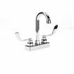 Picture of TOP-LINE® 4" OC Deck Mount Faucet Ceramic Valves 4" Wrist Blade Handles with 3-1/2" Swivel Gooseneck Spout