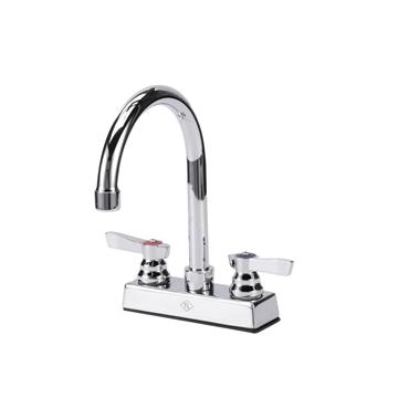 Picture of TOP-LINE® 4" OC Deck Mount Faucet Ceramic Valves with 6" Swivel Gooseneck Spout